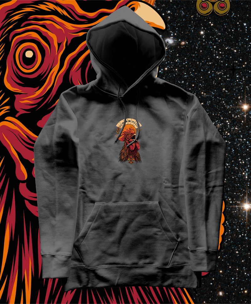 GOODBIE G.O.A.T PLAY CHICKEN PREMIUM HOOD DIPPED BLACK