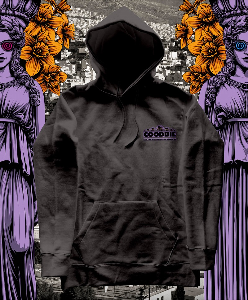 GOODBIE WELCOME TO ATHENS PREMIUM HOOD BLACK
