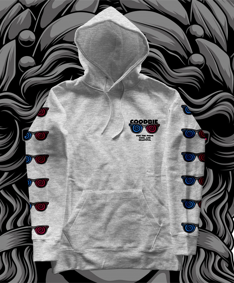 GOODBIE KARRY 3D PREMIUM HOOD HEATHER GREY
