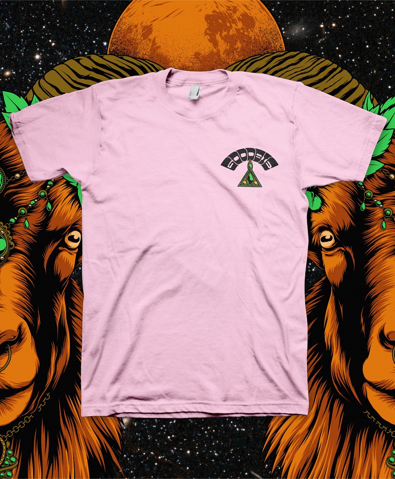 GOODBIE G.O.A.T GOAT TEE LIGHT PINK