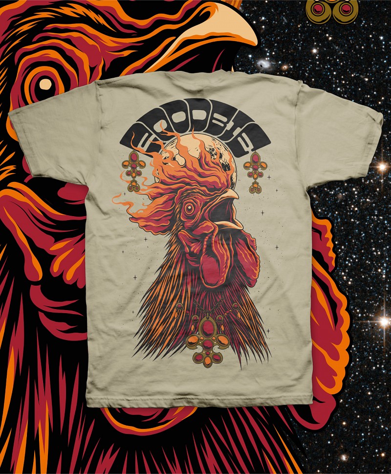 GOODBIE G.O.A.T PLAY CHICKEN POCKET TEE CEMENT