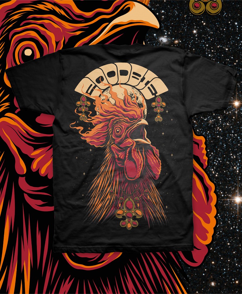 GOODBIE G.O.A.T PLAY CHICKEN POCKET TEE BLACK