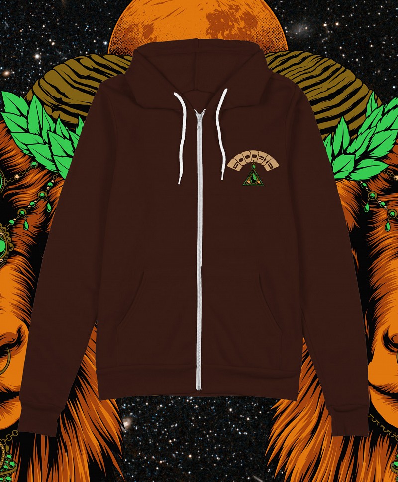 GOODBIE G.O.A.T GOAT ZIP HOOD BROWN