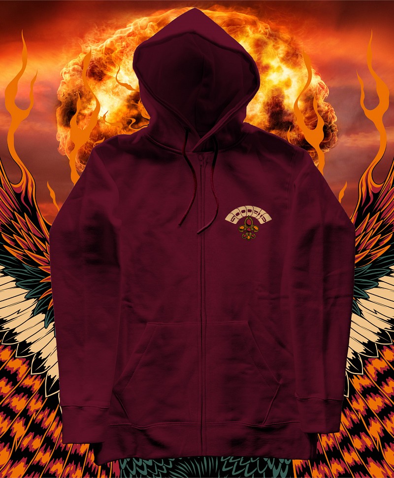 GOODBIE G.O.A.T PHOENIX PREMIUM ZIP HOOD MAROON