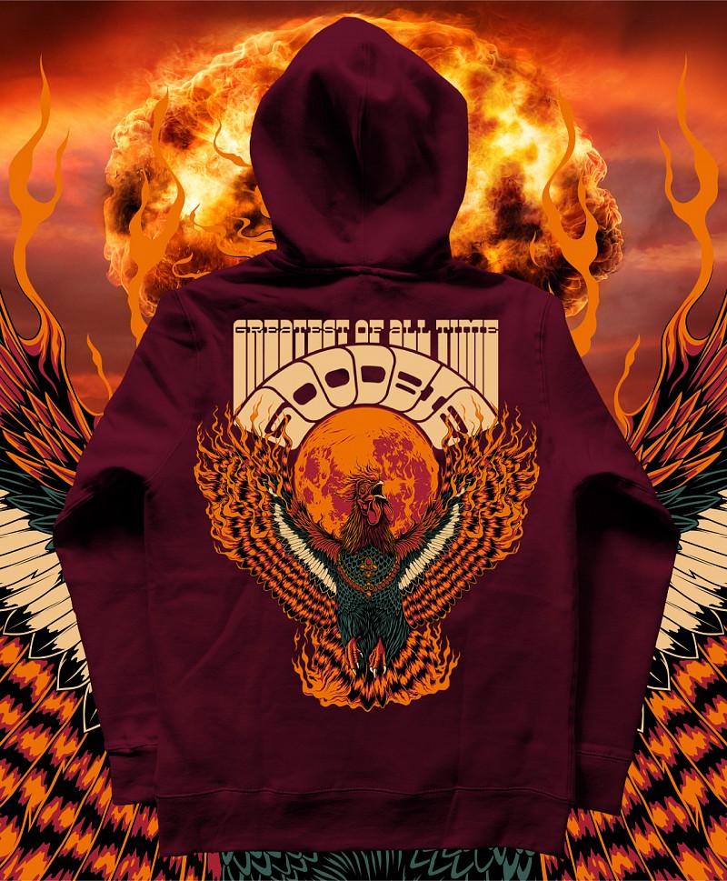GOODBIE G.O.A.T PHOENIX PREMIUM ZIP HOOD MAROON