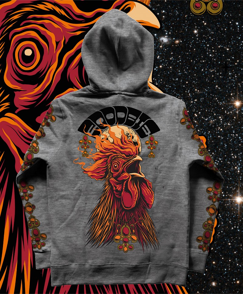 GOODBIE G.O.A.T PLAY CHICKEN PREMIUM ZIP HOOD HEATHER GREY