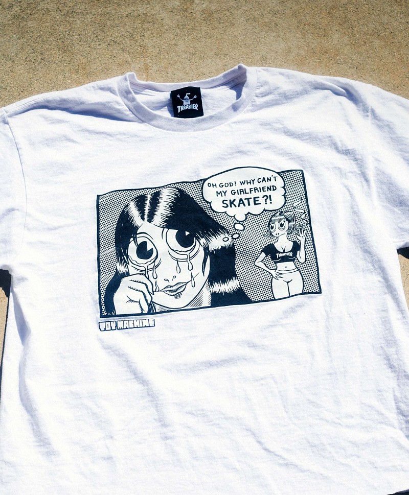 THRASHER X TOY MACHINE GIRLFRIEND TEE WHITE | TSHIRTS