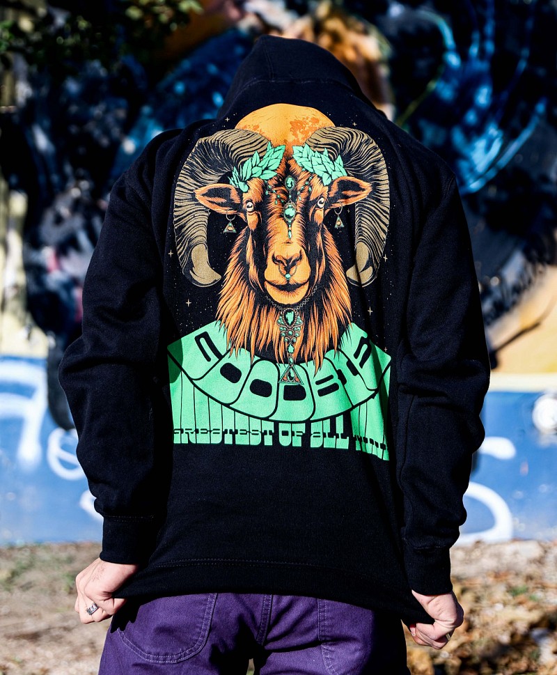 GOODBIE G.O.A.T GOAT PREMIUM HOOD BLACK