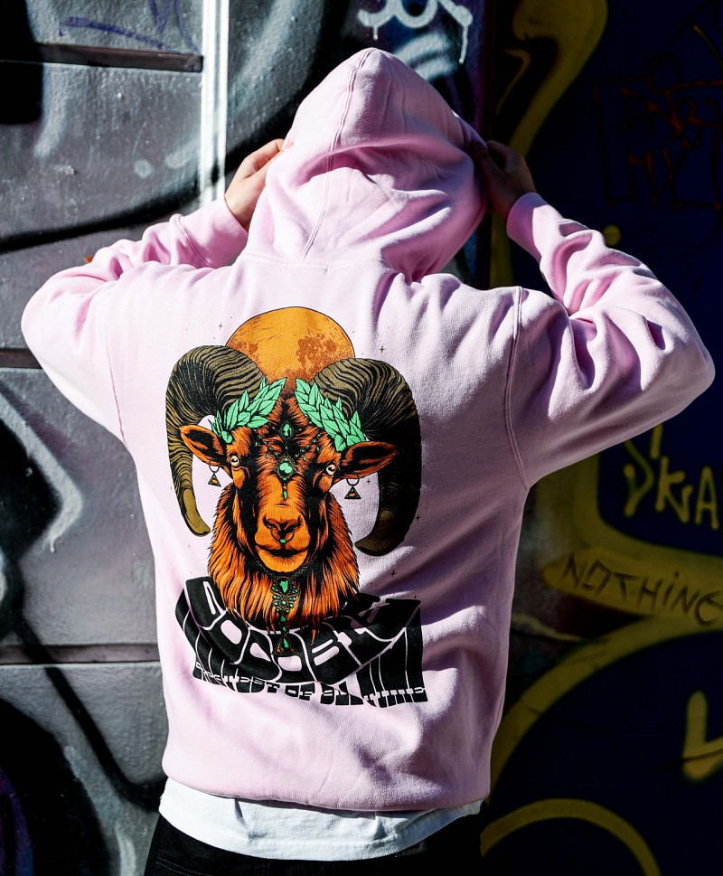 GOODBIE G.O.A.T GOAT PREMIUM HOOD PINK