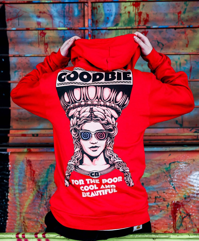 GOODBIE KARRY 3D GLOW ZIP HOOD RED