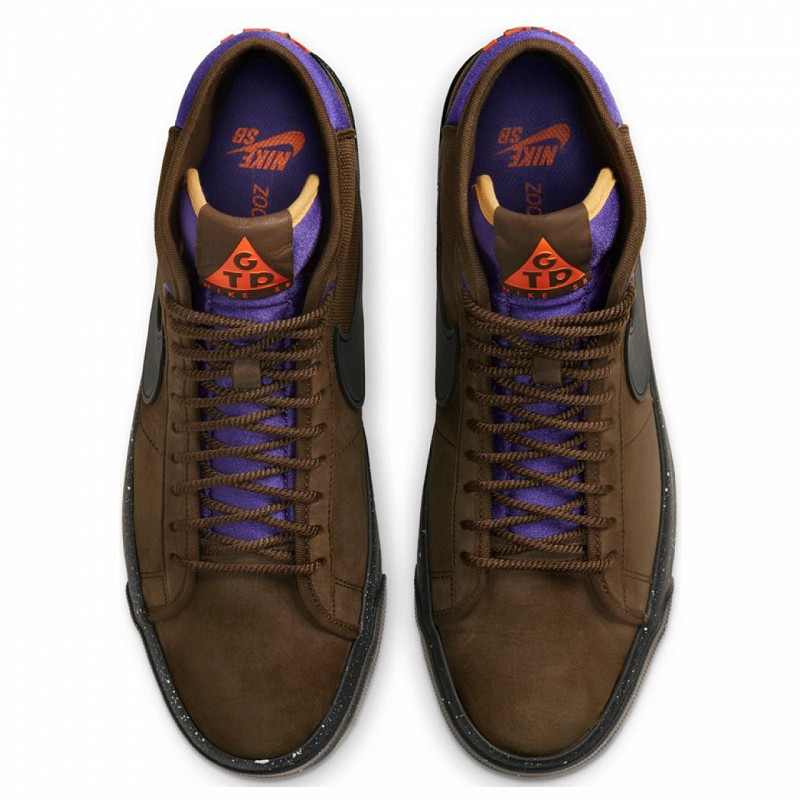 NIKE SB BLAZER MID PRO GT ACG TRAILS END BROWN/BLACK-PRISM VIOLET