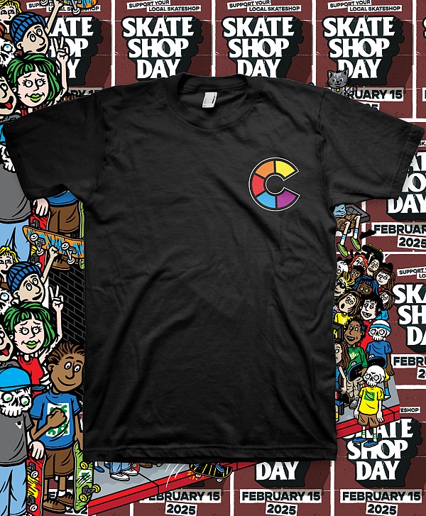 COLOR X SKATESHOP DAY SHOP TEE BLACK