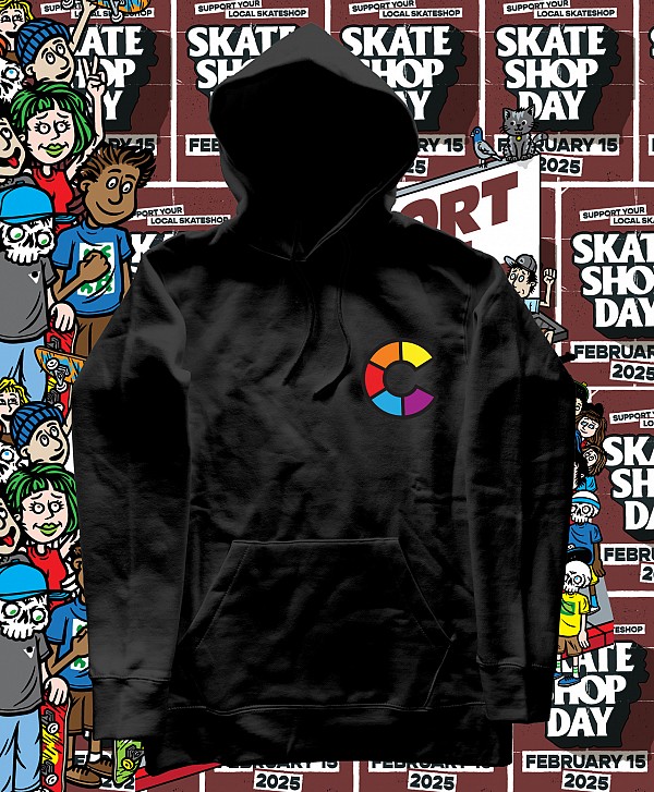 COLOR X SKATESHOP DAY SHOP PREMIUM HOOD BLACK