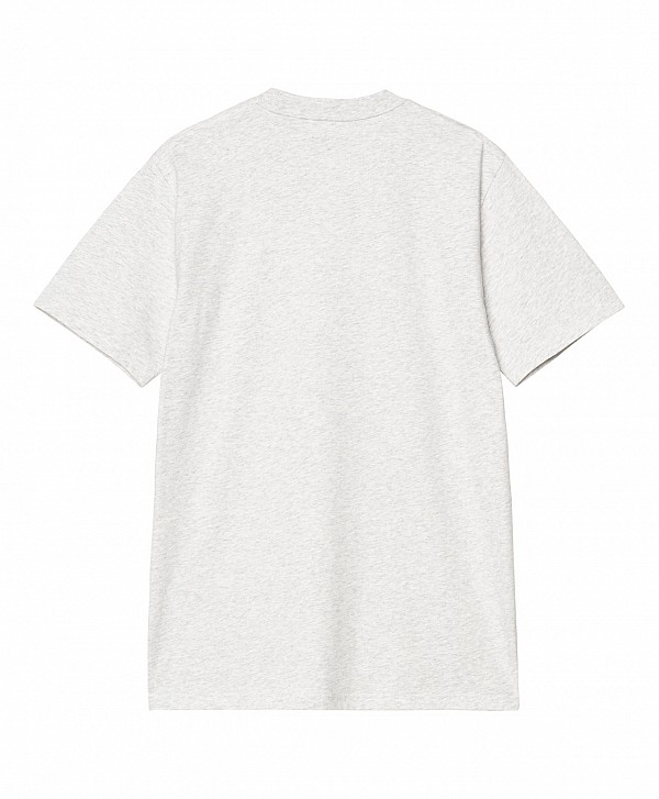 CARHARTT WIP SCRIPT TEE ASH HEATHER/AIR GREEN