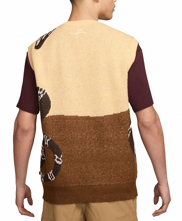 NIKE SB SWEATER VEST SNAKE CELESTIAL GOLD/LIGHT BRITISH TAN