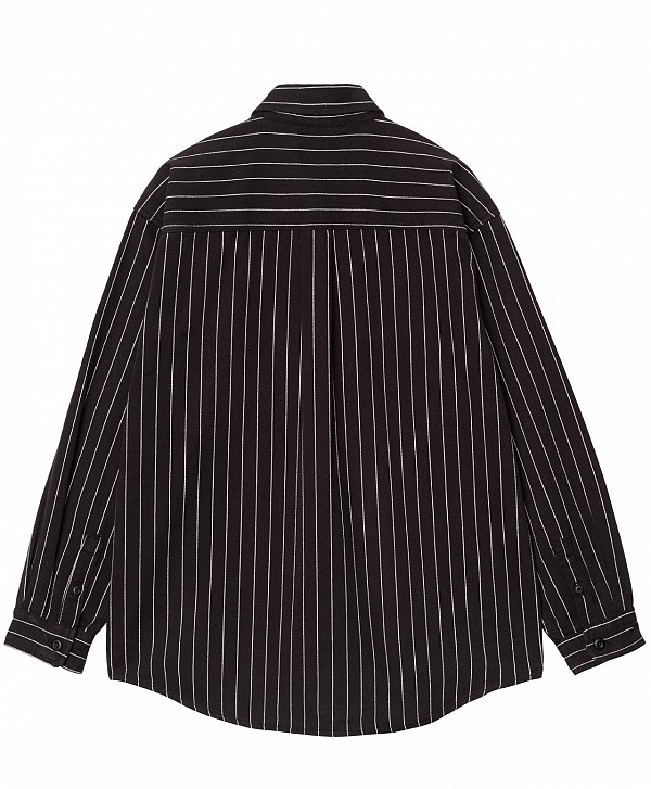 CARHARTT WIP HENDRY SHIRT JACKET SEATON STRIPE BLACK/WAX RINSED
