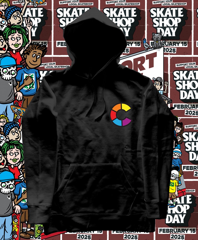COLOR X SKATESHOP DAY SHOP PREMIUM HOOD BLACK