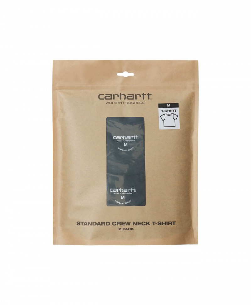 CARHARTT WIP STANDARD CREW NECK TEE 2-PACK BLACK