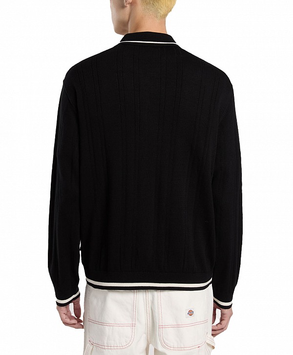 DICKIES LEWISTOWN FULL-ZIP CARDIGAN BLACK