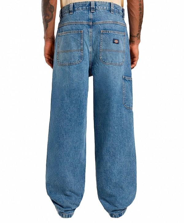 DICKIES MADISON BAGGY DENIM PANTS RINSED FADE