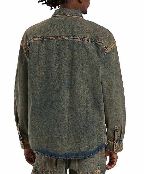 DICKIES HOUSTON SHIRT YELLOW FADE INDIGO