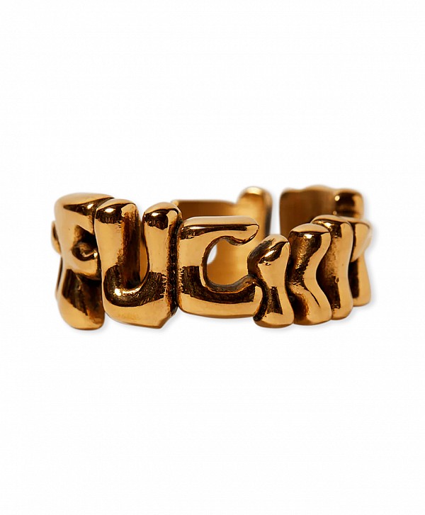 HUF FUCK IT WARPED RING GOLD