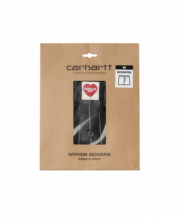 CARHARTT WIP COTTON BOXER SEATON STRIPE BLACK/WAX
