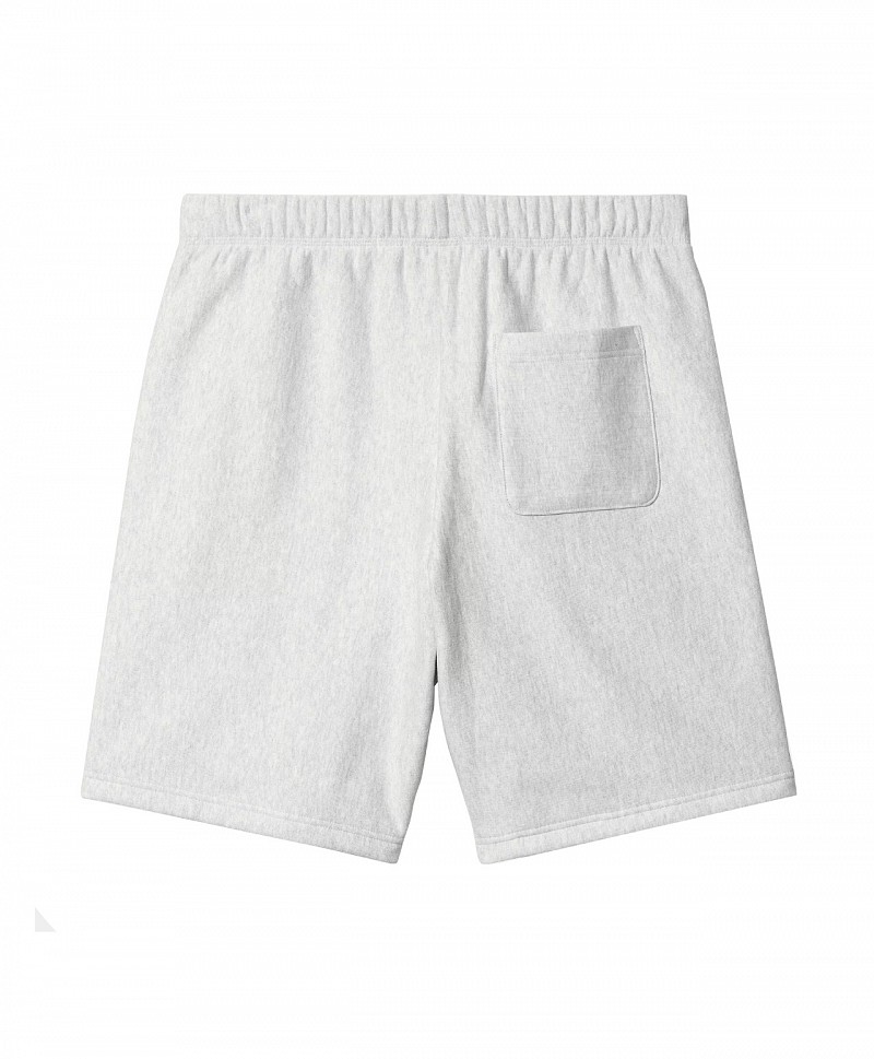 CARHARTT WIP AMERICAN SCRIPT SWEAT SHORT ASH HEATHER