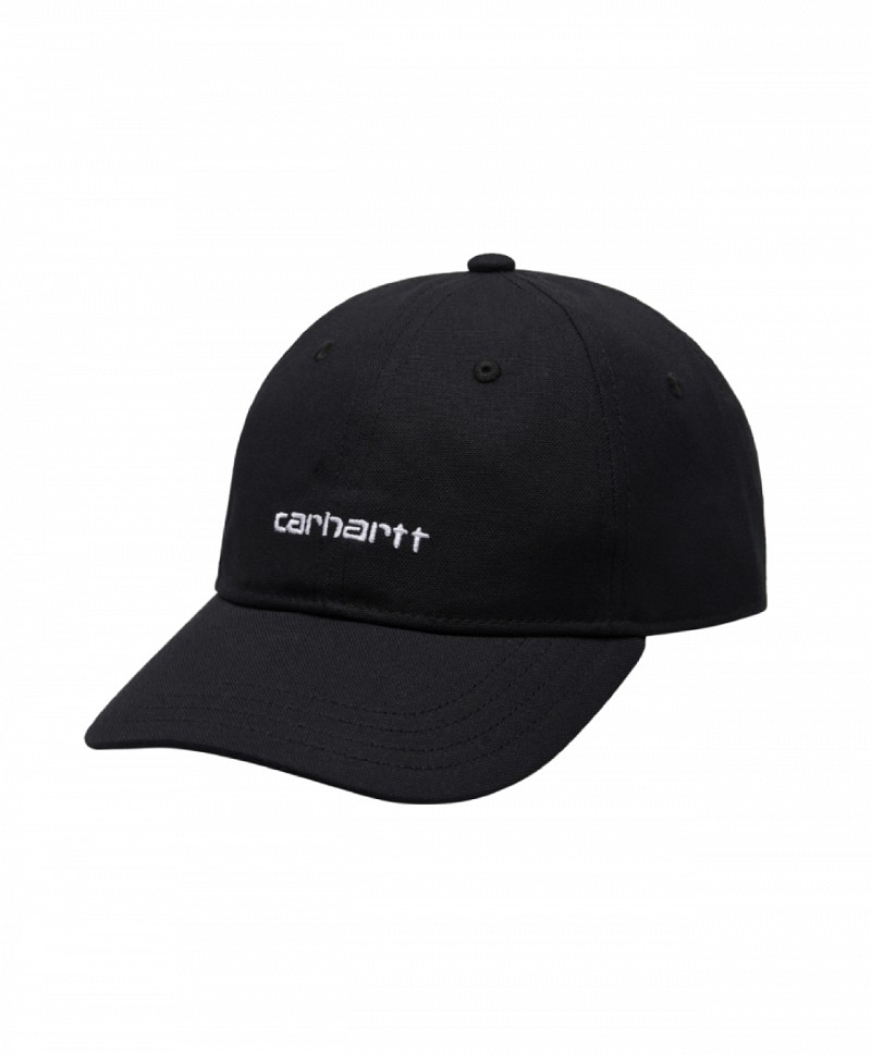 CARHARTT WIP CANVAS SCRIPT CAP BLACK/WHITE