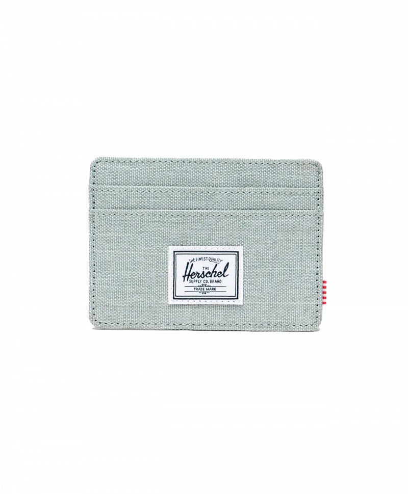 HERSCHEL CHARLIE CARDHOLDER ICEBERG GREEN CROSSHATCH