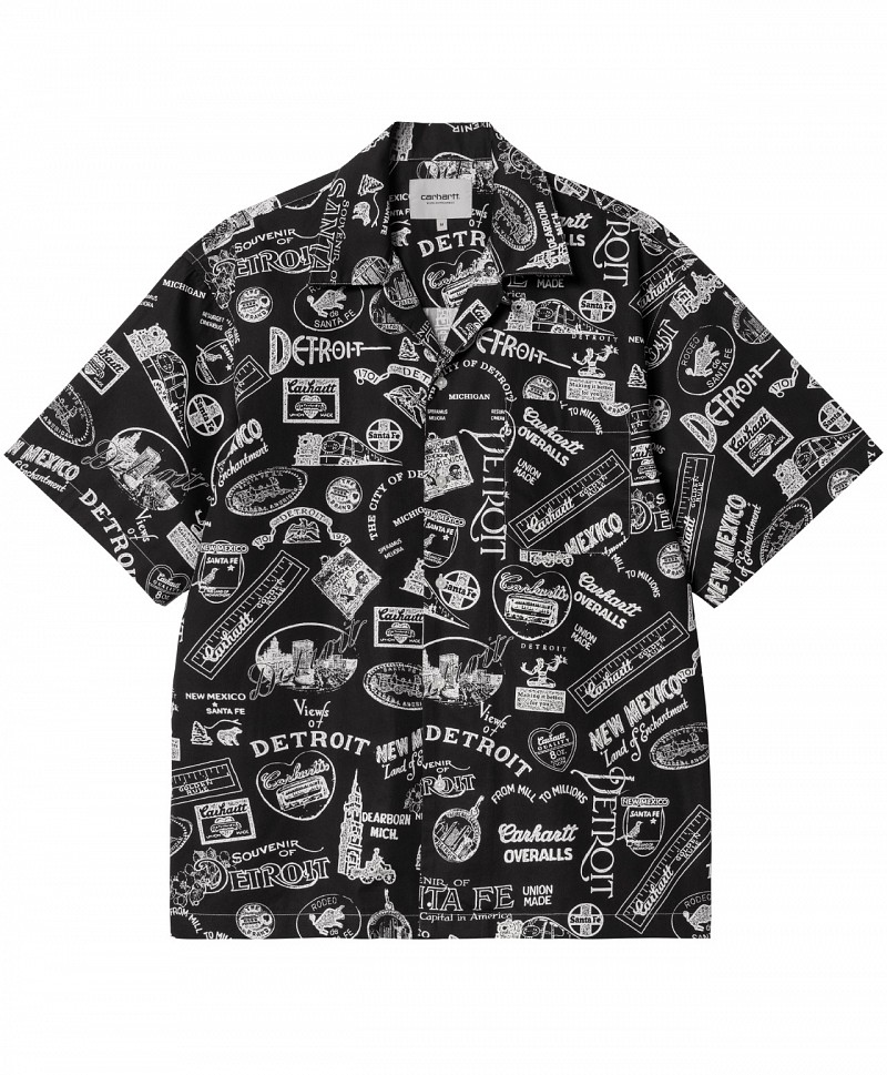 CARHARTT WIP STATE SOUVENIR SHIRT BLACK/WAX