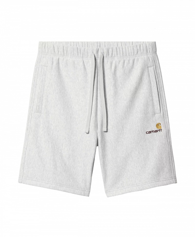CARHARTT WIP AMERICAN SCRIPT SWEAT SHORT ASH HEATHER