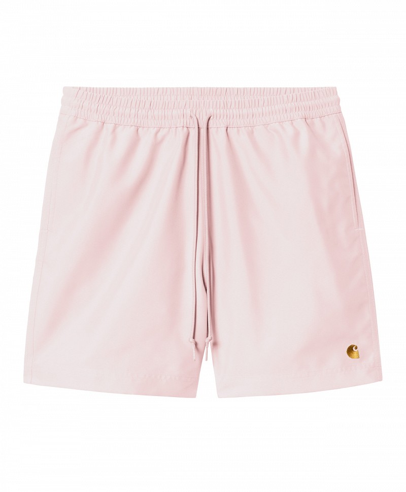 CARHARTT WIP CHASE SWIM TRUNKS AIR PINK/GOLD