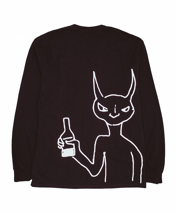 FUCKING AWESOME DRUNK ALIEN LONG SLEEVE BLACK