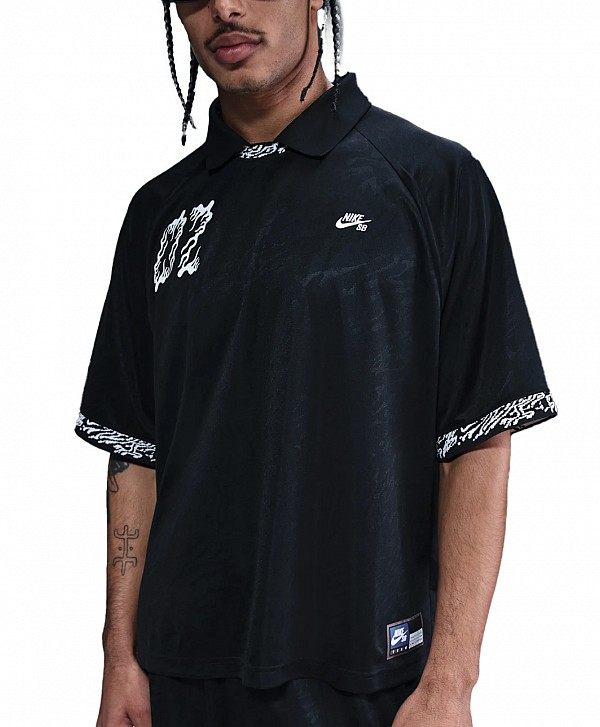 NIKE SB DRI-FIT JACQUARD JERSEY BLACK/WHITE