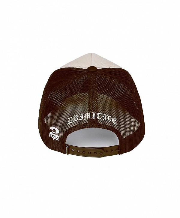 PRIMITIVE X 2PAC STAY UP TRUCKER HAT BROWN