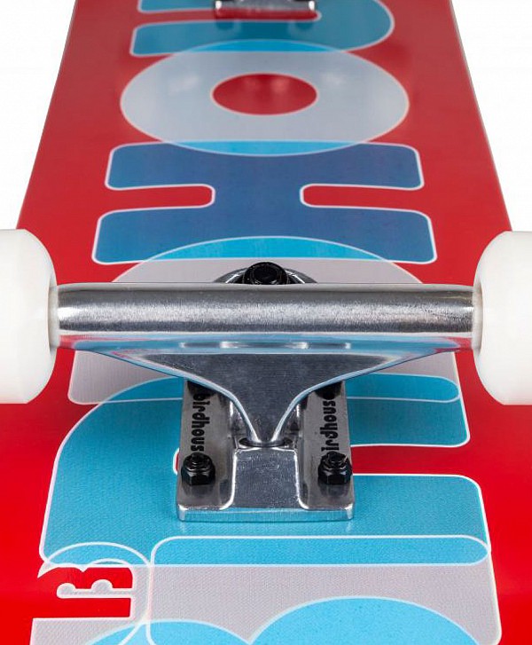 BIRDHOUSE OPACITY LOGO 2 STAGE 1 COMPLETE SKATEBOARD 8" RED