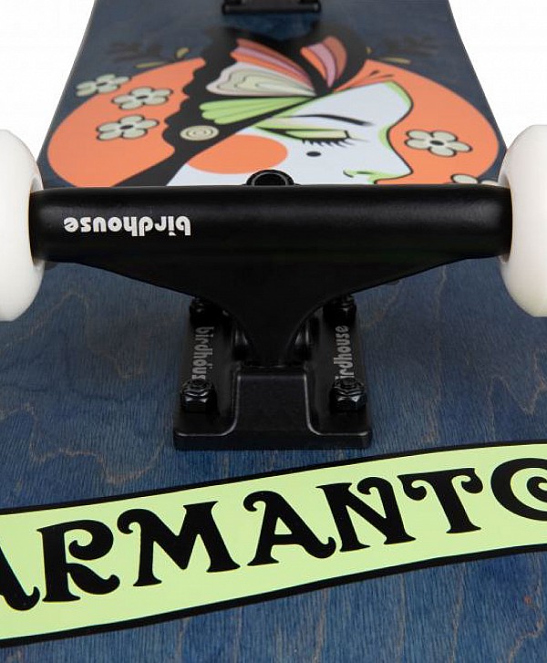 BIRDHOUSE ARMANTO BUTTERFLY STAGE 3 COMPLETE SKATEBOARD 8" BLUE