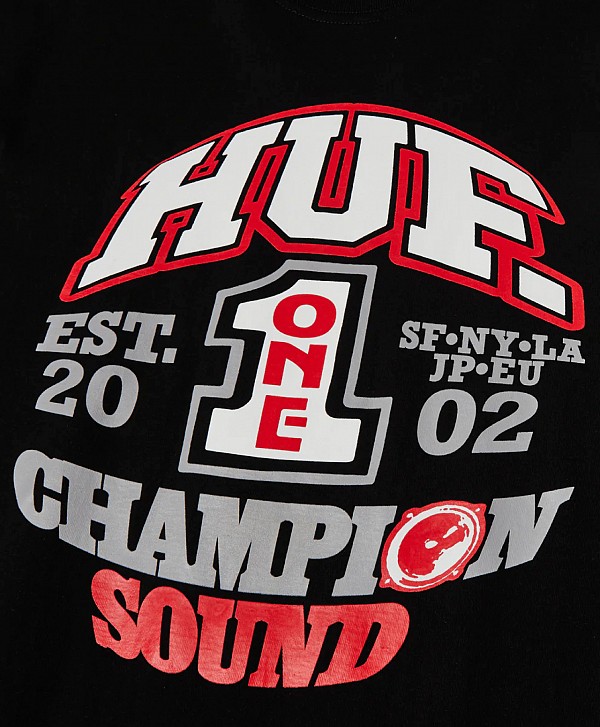 HUF CHAMPION SOUND TEE BLACK
