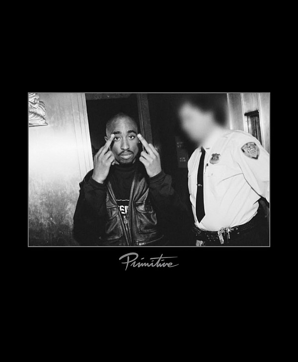 PRIMITIVE X 2PAC ICON TEE BLACK