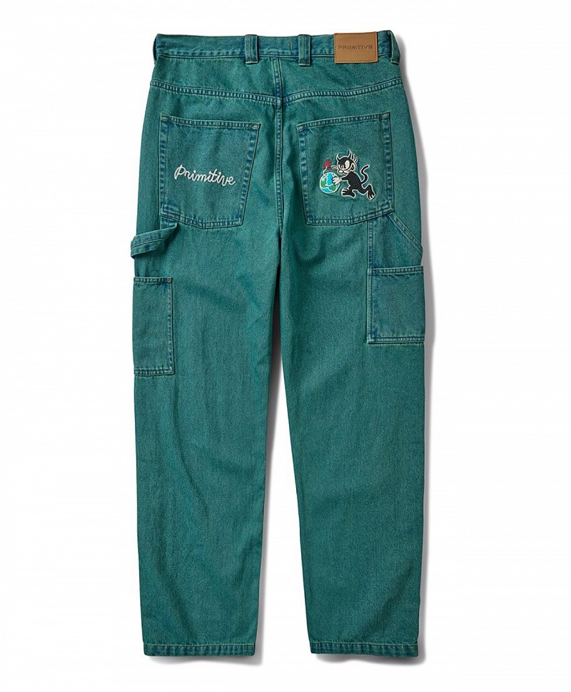 PRIMITIVE SAVIOR CARPENTER PANTS GREEN