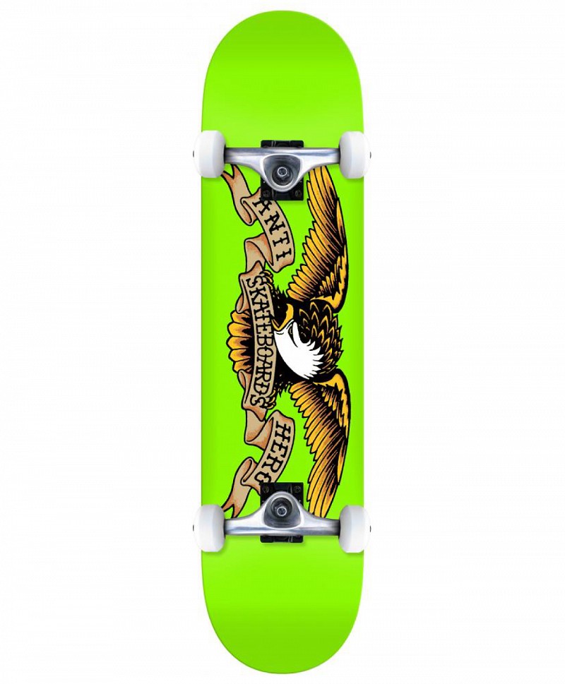 ANTIHERO CLASSIC EAGLE LARGE COMPLETE SKATEBOARD 8 GREEN