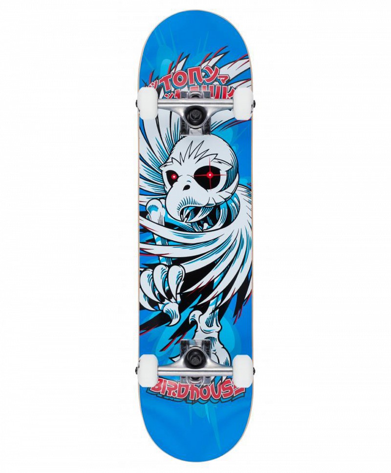BIRDHOUSE HAWK SPIRAL STAGE 1 COMPLETE SKATEBOARD 7.75 BLUE