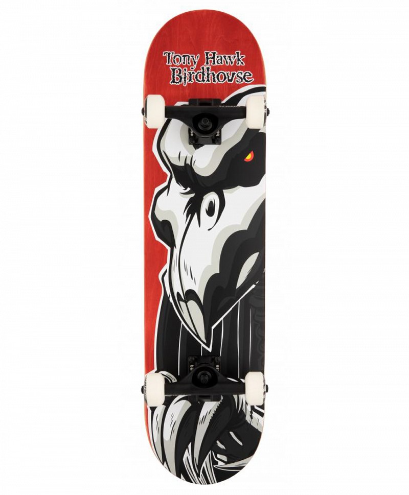 BIRDHOUSE HAWK FALCON 2 STAGE 3 COMPLETE SKATEBOARD 8 RED