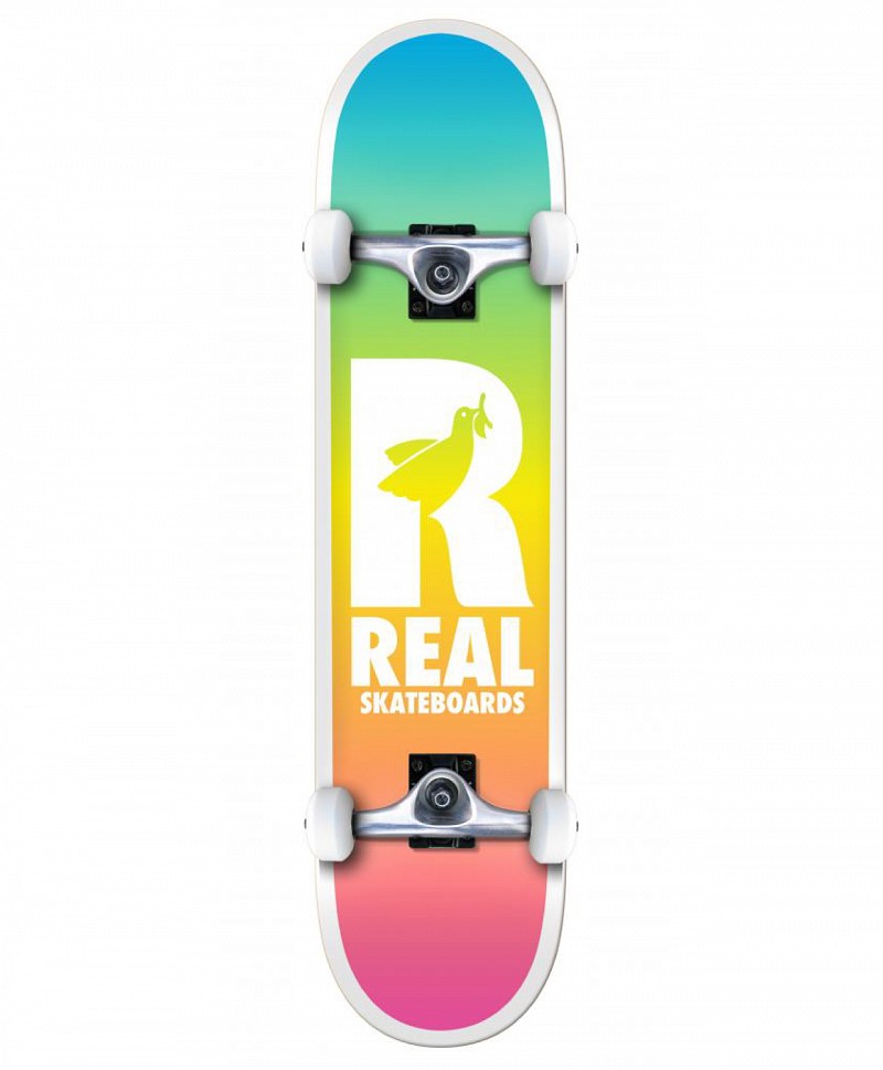 REAL BE FREE FADES COMPLETE SKATEBOARD 7.5 MULTI