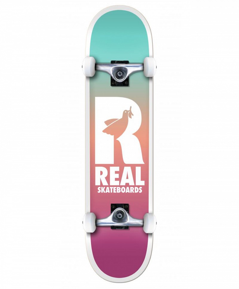 REAL BE FREE FADES COMPLETE SKATEBOARD 8 MULTI