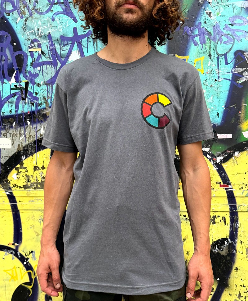 OG COLOR CHEST TEE ASPHALT