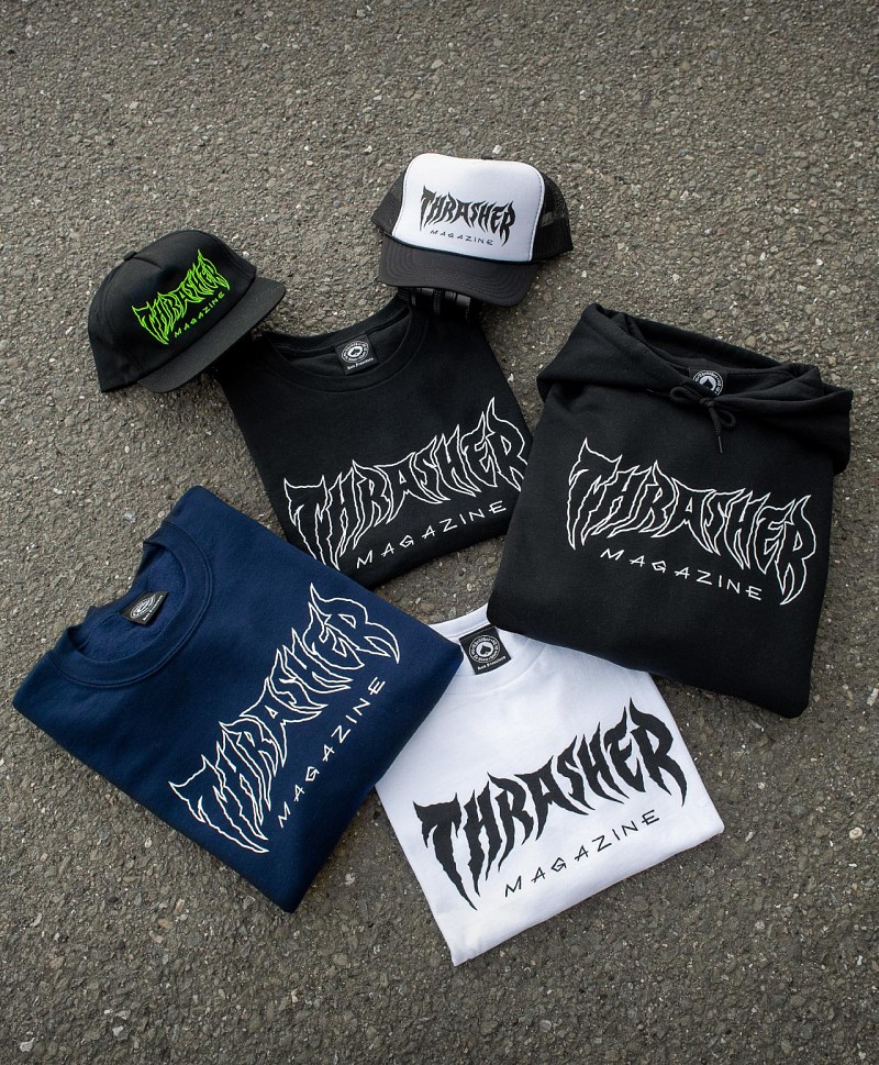 THRASHER METAL TRUCKER HAT BLACK/WHITE