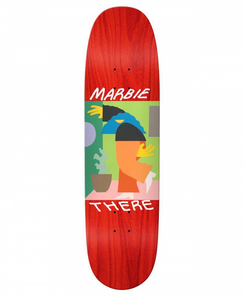 THERE MARBIE TRYING TO BE COOL SKATE DECK 8.5 RED