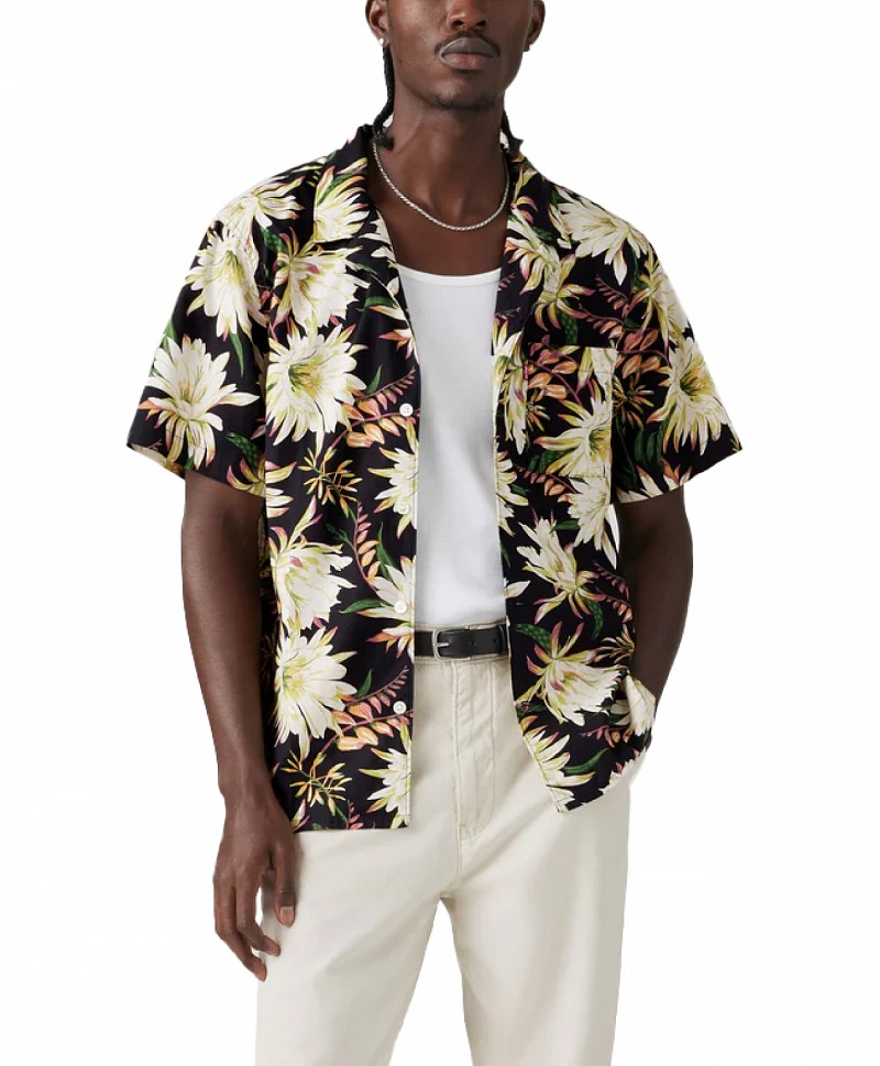 LEVIS® SUNSET CAMP SHIRT DESERT BLOOMS FLORAL JET BLACK